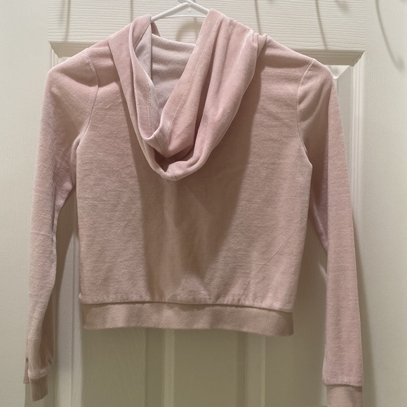Girl Velour pink hoodie - Picture 2 of 3